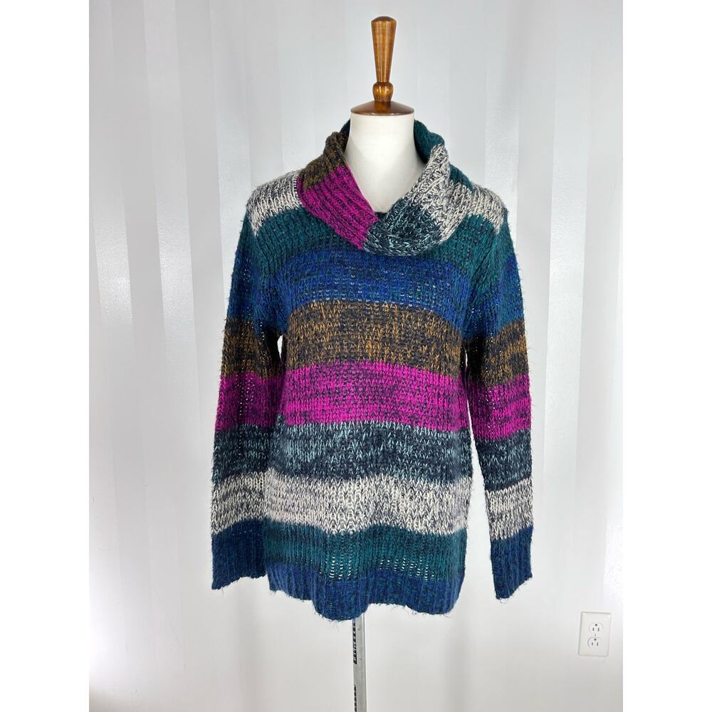 STUDIO JPR Women’s Color Block Cowl Neck Sweater Sz XL